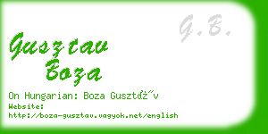 gusztav boza business card